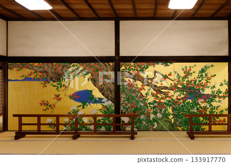 Chishaku-in Temple, the main temple, and its sliding screen paintings 133917770