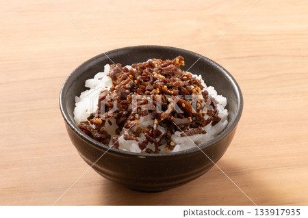 Beef tongue, furikake rice toppings, rice Beef tongue, furikake rice toppings, rice 133917935