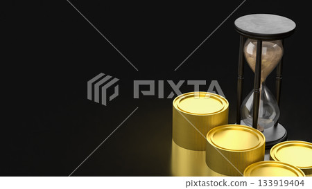 Financial Time Value Wealth Growth Concept 3d rendering. 133919404