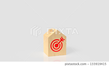 Real Estate Target Goal Investment Concept 3d render. Real Estate Target Goal Investment Concept 3d render. 133919415