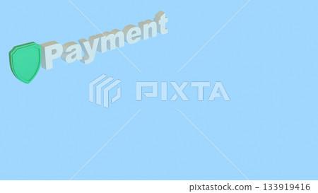 Secure Digital Payment Protection Concept 3d render. Secure Digital Payment Protection Concept 3d render. 133919416