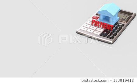 Financial Payment Calculation Banking Concept 3d render. Financial Payment Calculation Banking Concept 3d render. 133919418