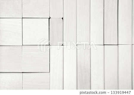 Demonstrating the colors of 2026 - Cloud Dancer. Abstract wooden background with space for text made of cubes and rectangular shapes. Color concept. Demonstrating the colors of 2026 - Cloud Dancer. Abstract wooden background with space for text made of cubes and rectangular shapes. Color concept. 133919447