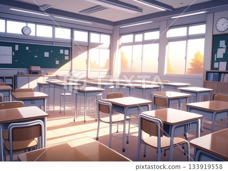 學校裡的某個教室 133919558