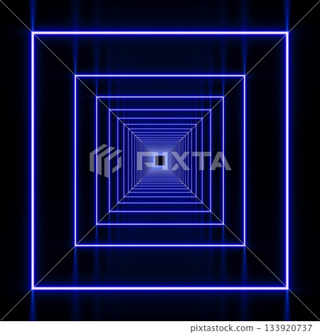 Blue modern lighting with interior empty space, 3d rendering sci-fi concept Blue modern lighting with interior empty space, 3d rendering sci-fi concept 133920737