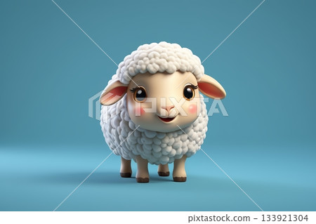 可爱卡通绵羊形象素材 可爱卡通绵羊形象素材 133921304