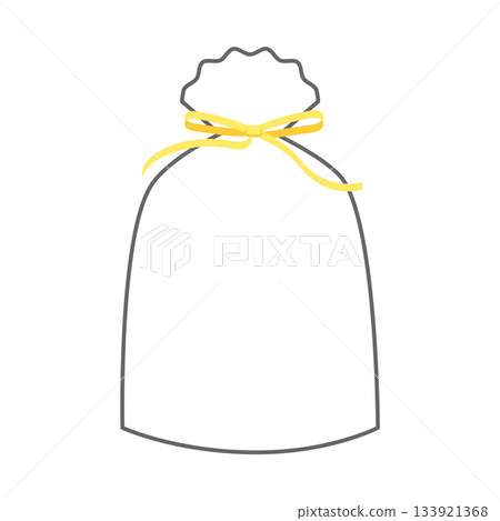 禮品包裝袋絲帶禮物黃色白色背景向量圖png透明 禮品包裝袋絲帶禮物黃色白色背景向量圖png透明 133921368
