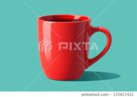 Close-up of a red coffee cup 133921422