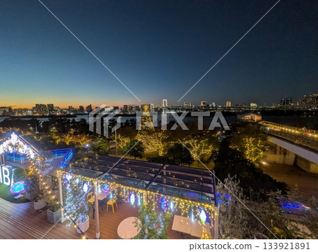 Odaiba illuminations and Rainbow Bridge Odaiba illuminations and Rainbow Bridge 133921891