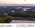 Shima City, Mie Prefecture: Evening view of Ago Bay from Yokoyama Observatory, where you can see the beautiful ria coastline 133921964