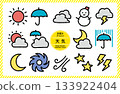Hand-drawn cute icon set | Weather | Color Hand-drawn cute icon set | Weather | Color 133922404