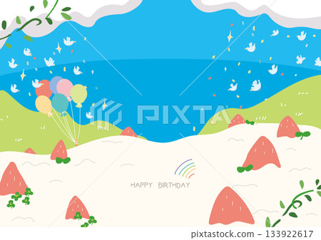 Strawberry cake message card Strawberry cake message card 133922617