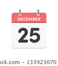 12月25日 - 聖誕節（英文日曆圖示） 133923070