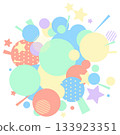 Pastel color geometric background illustration 133923351