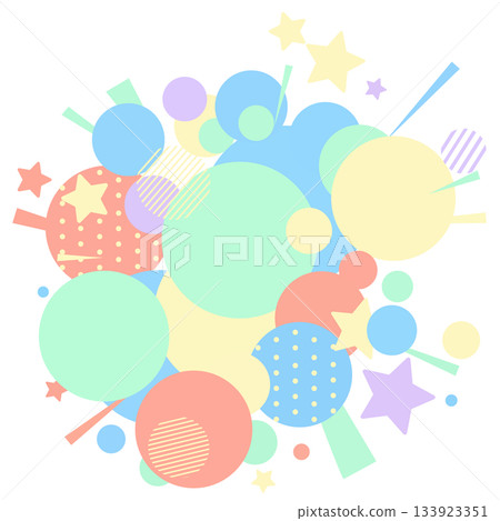 Pastel color geometric background illustration 133923351