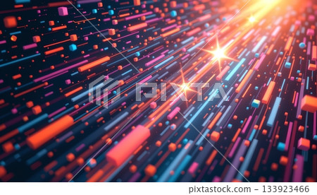 A vibrant digital art piece 133923466