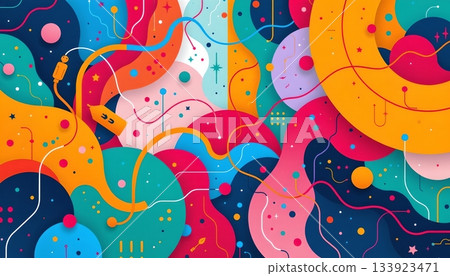 This is an illustration of a vibrant 133923471