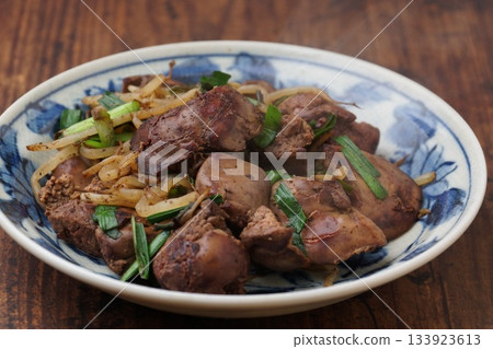 雞肝韭菜炒菜 133923613