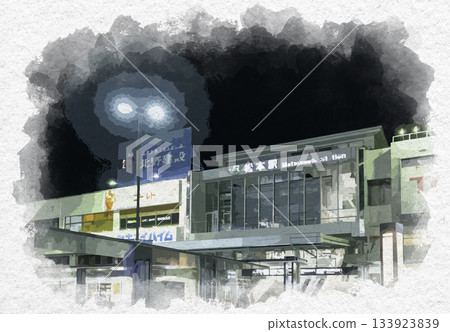 水彩風格松本JR松本站,長野縣松本市 水彩風格松本JR松本站,長野縣松本市 133923839