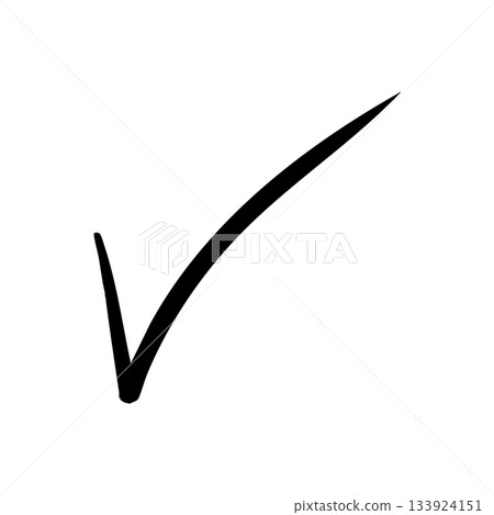 手寫複選標記黑色 133924151