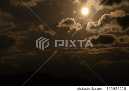 Full moon peeking through the clouds Full moon peeking through the clouds 133924226