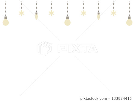懸掛式燈泡和星形邊框風格的向量圖 133924415