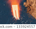 a thermometer with flame in the background 133924557