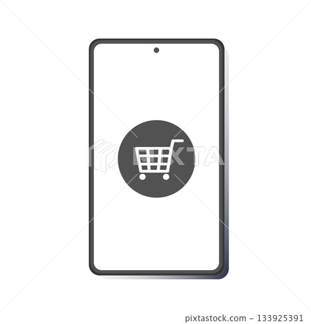智慧型手機和圖示插畫素材 智慧型手機和圖示插畫素材 133925391