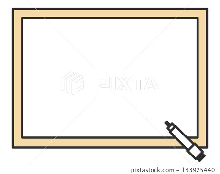 Simple whiteboard and marker frame Simple whiteboard and marker frame 133925440