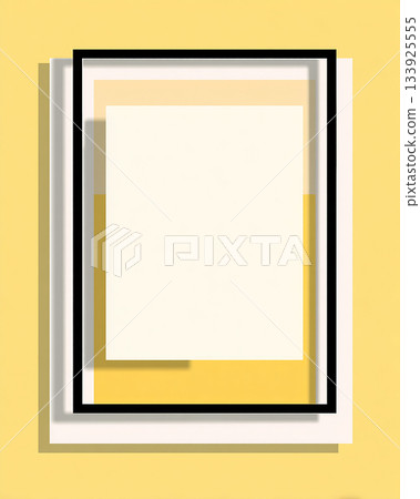 Minimal frame design on a yellow background | Simple, modern, poster-style illustration Minimal frame design on a yellow background | Simple, modern, poster-style illustration 133925555