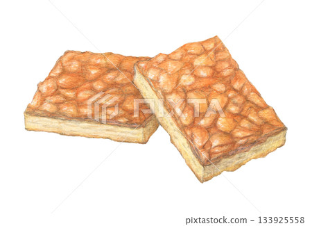 佛羅倫薩蛋糕,一種傳統的法式糕點,水彩和彩色鉛筆插圖 佛羅倫薩蛋糕,一種傳統的法式糕點,水彩和彩色鉛筆插圖 133925558