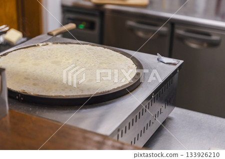 Countertop for baking crepe batter Countertop for baking crepe batter 133926210