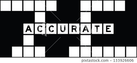 Alphabet letter in word accurate on crossword puzzle background Alphabet letter in word accurate on crossword puzzle background 133926606