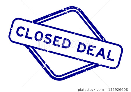 Grunge blue closed deal word rubber seal stamp on white background Grunge blue closed deal word rubber seal stamp on white background 133926608