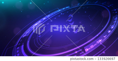 Hi tech blue element on dark blue background with lighting effect. Technology futuristic concept. Hi tech blue element on dark blue background with lighting effect. Technology futuristic concept. 133926697