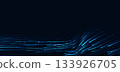 High speed blue horizontal lines on dark blue background. 133926705