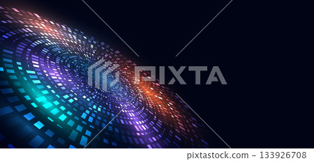 Futuristic digital data linking network connection square glowing on blue background. Futuristic digital data linking network connection square glowing on blue background. 133926708