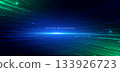 Lines diagonal glowing overlapping on blue and green background. 133926723