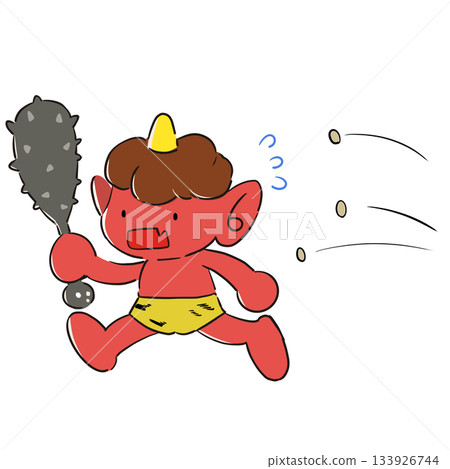 惡魔被丟豆子的插圖 133926744