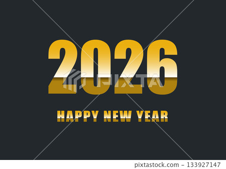 Happy new year 2026 with gradient text Happy new year 2026 with gradient text 133927147