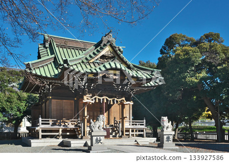 平塚市田村八坂神社（冬季、12月） 133927586
