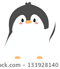 A Cute Cartoon Penguin Waving Hello - No Line 133928140