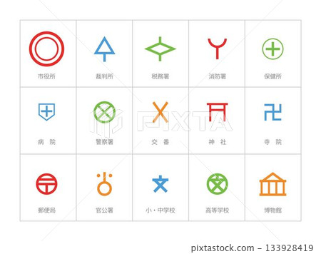 Various map symbols set 4 Various map symbols set 4 133928419