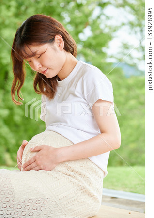 孕婦公園自然 孕婦公園自然 133928995