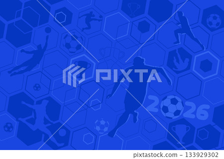Soccer cup red background, football world championship 2026, vector illustration Soccer cup red background, football world championship 2026, vector illustration 133929302