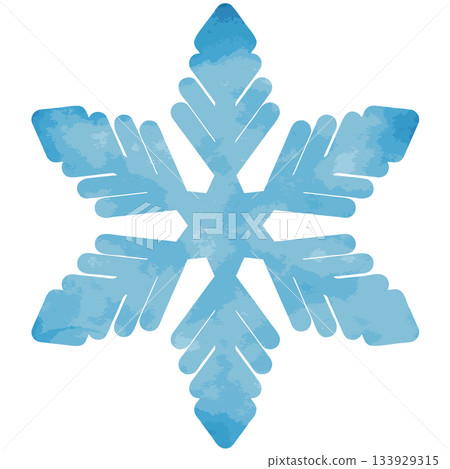 水彩藍色雪花插圖,冬季裝飾,飾品,設計素材 水彩藍色雪花插圖,冬季裝飾,飾品,設計素材 133929315