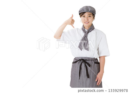 Woman in a coat 133929978