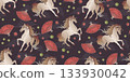 Horse seamless pattern in chinese style 133930042