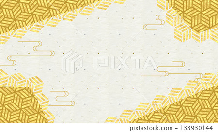Elegant Japanese-style background. Wallpaper material using Japanese patterns that can be used for New Year's, celebrations, and Japanese-style advertisements. 133930144