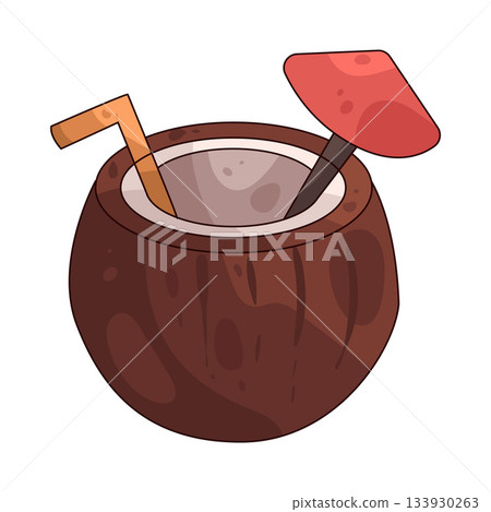 illustration of Coconut Drink 133930263